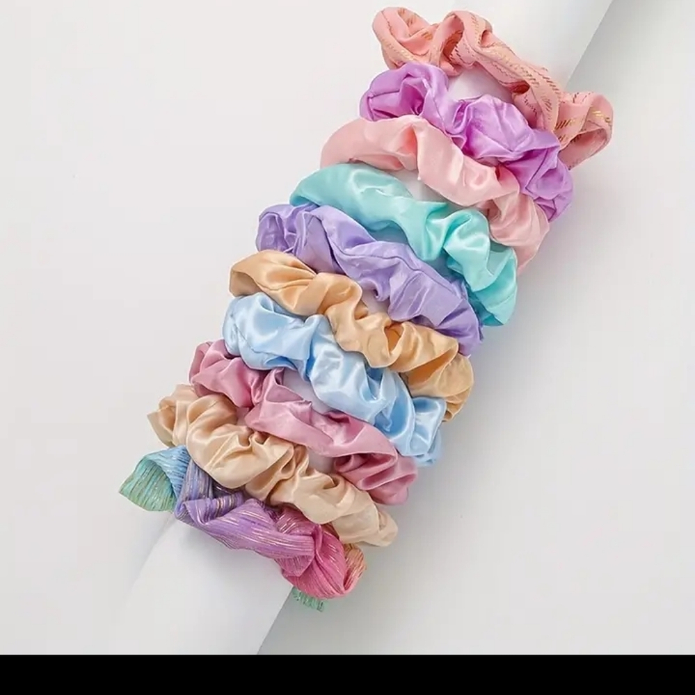 10 piece hair scrunchies